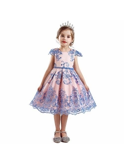 TTYAOVO Flower Girls Dresses Toddler Princess Wedding Party Dress