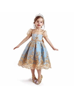 TTYAOVO Flower Girls Dresses Toddler Princess Wedding Party Dress