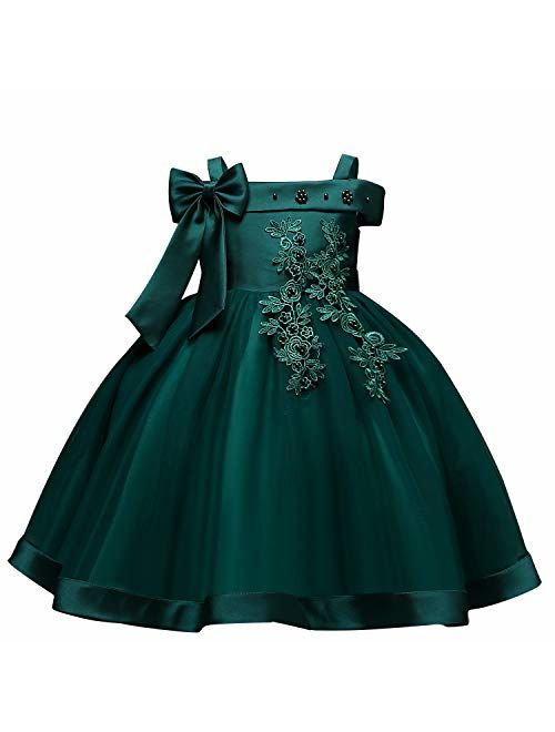 TTYAOVO Flower Girls Dresses Toddler Princess Wedding Party Dress