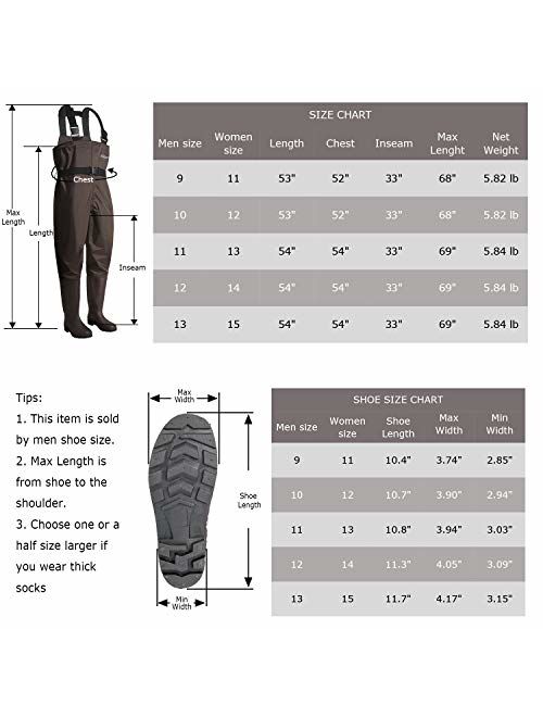 Magreel Chest Waders,Hunting Fishing Waders for Men Women with