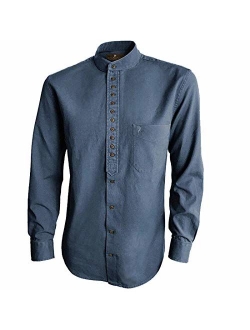 Traditional Irish Grandfather Collarless Shirts for Men