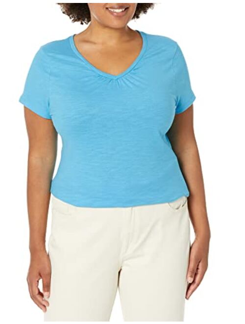 Hanes Women's Shirred V-Neck T-Shirt