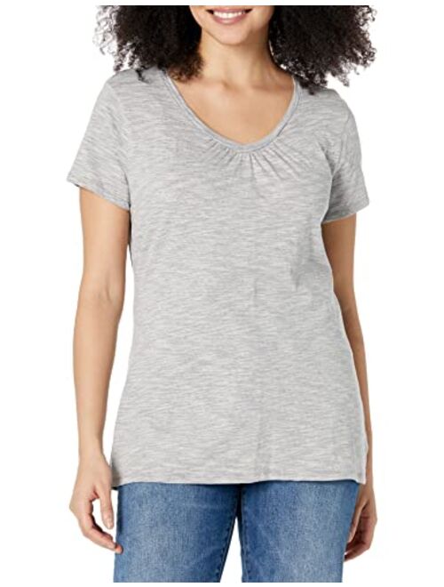 Hanes Women's Shirred V-Neck T-Shirt