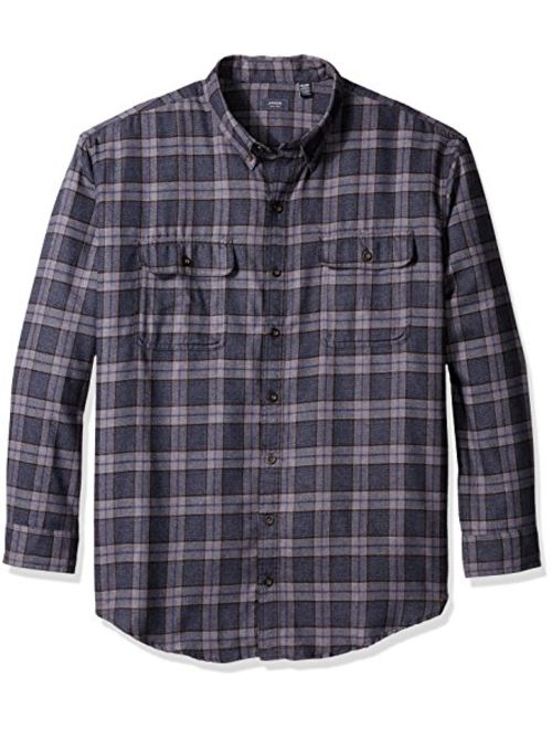 Arrow Men's Big and Tall Long Sleeve Hunting Plaid Flannel Shirt