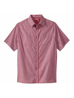 KingSize Men's Big and Tall Striped Short-Sleeve Sport Shirt