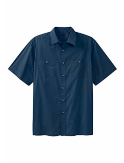 KingSize Men's Big and Tall Short-Sleeve Pocket Sport Shirt