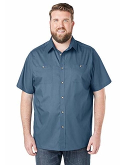 KingSize Men's Big and Tall Short-Sleeve Pocket Sport Shirt