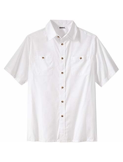 KingSize Men's Big and Tall Short-Sleeve Pocket Sport Shirt