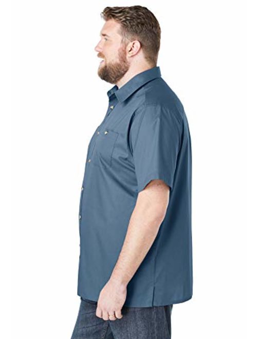 KingSize Men's Big and Tall Short-Sleeve Pocket Sport Shirt