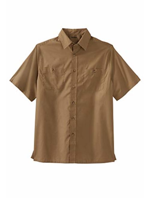 KingSize Men's Big and Tall Short-Sleeve Pocket Sport Shirt