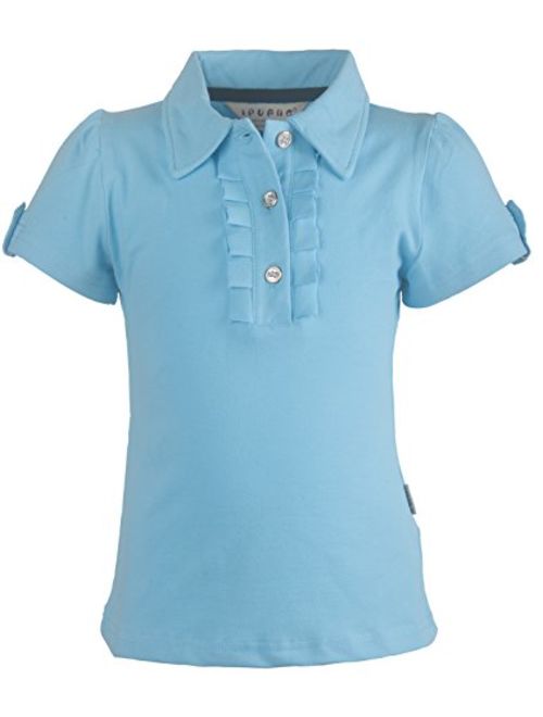 Ipuang Girl Short Sleeve Cotton Ruffle Polo Shirt Top