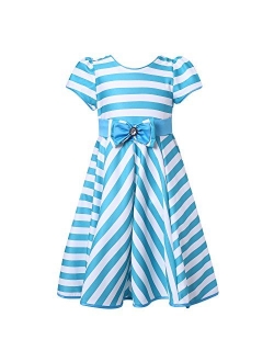 Richie House Girls' Striped Party Dress Size 3-12Y RH2226