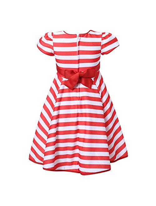 Richie House Girls' Striped Party Dress Size 3-12Y RH2226