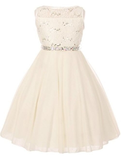 Flower Girl Dress Double Chiffon T-Length Dress