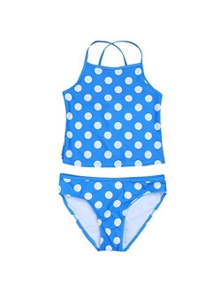 YiZYiF Kids Girls Tankini Bikini 2 Pieces Swimwear Swimming Bathing Suit