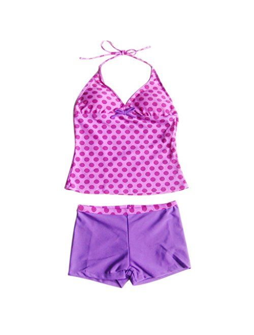 YiZYiF Kids Girls Tankini Bikini 2 Pieces Swimwear Swimming Bathing Suit