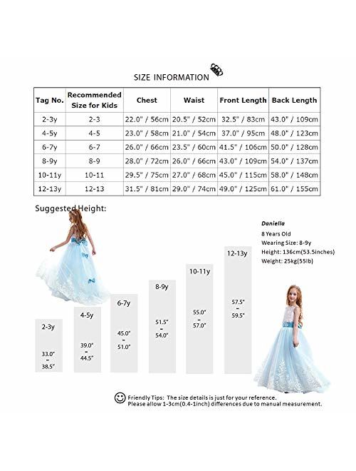 Girl Princess Christmas Flower Lace Pageant Dress Long Sleeves Communion Prom Floor Length Puffy Tulle Evening Dance Gown