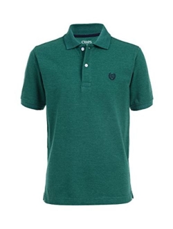 Chaps Boys' Short Sleeve Solid Polo Shirt