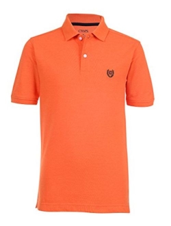 Chaps Boys' Short Sleeve Solid Polo Shirt