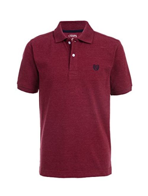 Chaps Boys' Short Sleeve Solid Polo Shirt