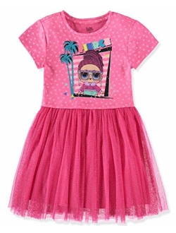 L.O.L. Surprise! Girls Short Sleeve Glitter Tulle Tutu Dress