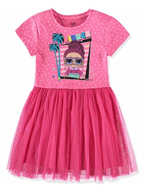 L.O.L. Surprise! Girls Short Sleeve Glitter Tulle Tutu Dress