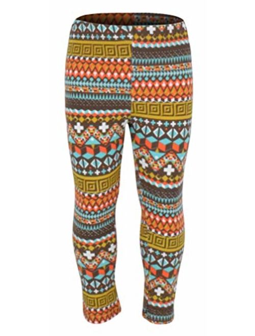 Unique Baby Girls 3 Piece Colorful Aztecan Thanksgiving Turkey Legging Set