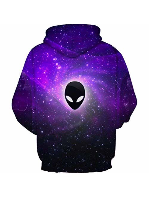 GLUDEAR Boys Girls Novelty Unicorn Galaxy Hoodies Sweatshirts Pullover 5-12Y