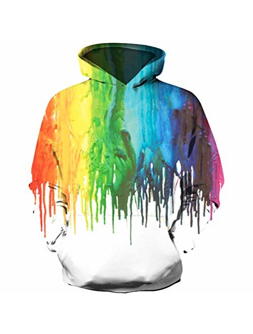 GLUDEAR Boys Girls Novelty Unicorn Galaxy Hoodies Sweatshirts Pullover 5-12Y