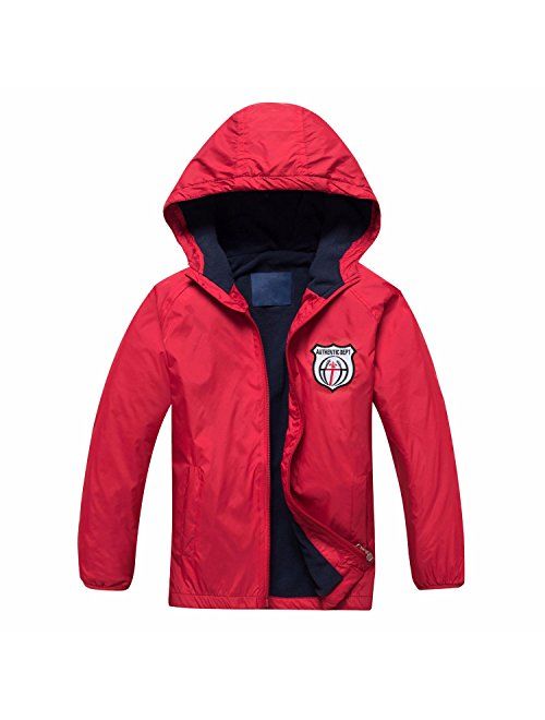 Star Flower Boys Rain Jackets Waterproof with Hood Outwear