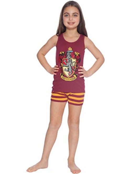 Harry Potter Girls Gryffindor House Crest Tank Top and Short Pajama 2pc Set