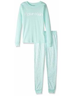 Girls' Little 2 Piece Sleepwear Top and Bottom Long Sleeve Pajama Set Pj