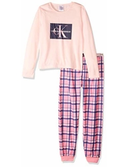 Girls' Little 2 Piece Sleepwear Top and Bottom Long Sleeve Pajama Set Pj