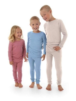 Merino Wool Kids Pajama Set. Thermal Underwear Base Layer PJ Unisex.