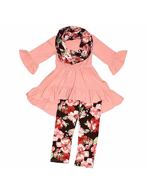 Unique Baby Girls 3 Piece Floral Legging Sets