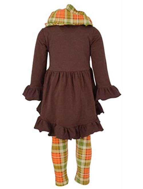 Unique Baby Girls 3 Piece Fall Colors Thanksgiving Legging Set