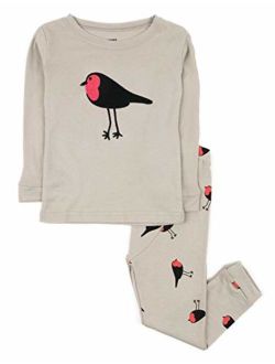 Kids & Toddler Horse Bird Girls Pajamas 2 Piece Pjs Set 100% Cotton Sleepwear (12 Months-14 Years)