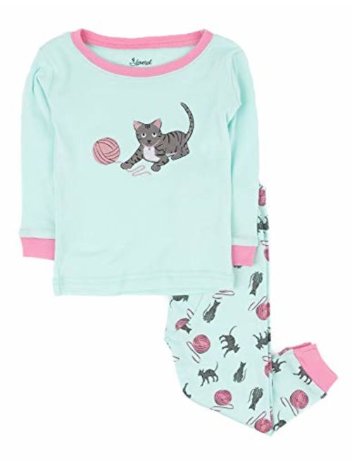 Leveret Kids & Toddler Horse Bird Girls Pajamas 2 Piece Pjs Set 100% Cotton Sleepwear (12 Months-14 Years)