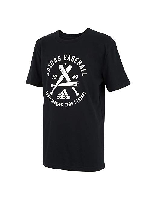 adidas Boys' Short Sleeve Cotton Jersey Graphic T-Shirt