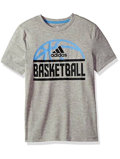 adidas Boys' Short Sleeve Cotton Jersey Graphic T-Shirt