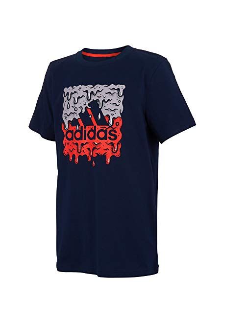 adidas Boys' Short Sleeve Cotton Jersey Graphic T-Shirt