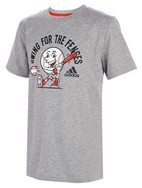 adidas Boys' Short Sleeve Cotton Jersey Graphic T-Shirt