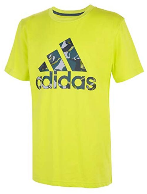 adidas Boys' Short Sleeve Cotton Jersey Graphic T-Shirt