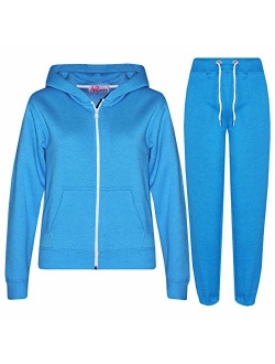 A2Z 4 Kids Kids Girls Boys Plain Tracksuit Hooded Hoodie Bottom Joggers 2-13