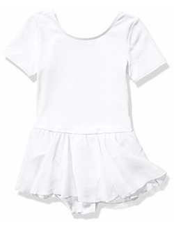 Girl's Short-Sleeve Leotard Dance Dress