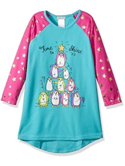 Komar Kids Girls' Big Holiday Soft Knit Flannel Nightgown