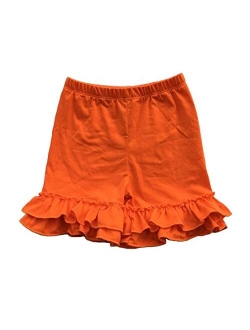 Coralup Baby Little Girls Solid Ruffles Cotton Shorts Pants (0-8 Years)