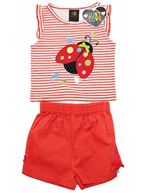 Just Love 2 Piece Summer Short Sets for Girls with Applique