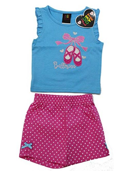 Just Love 2 Piece Summer Short Sets for Girls with Applique