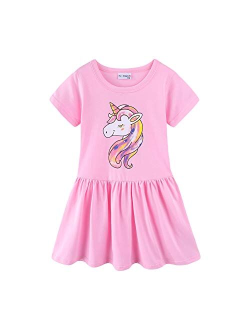 Mud Kingdom Little Girls Dresses Summer Clothes Kitten